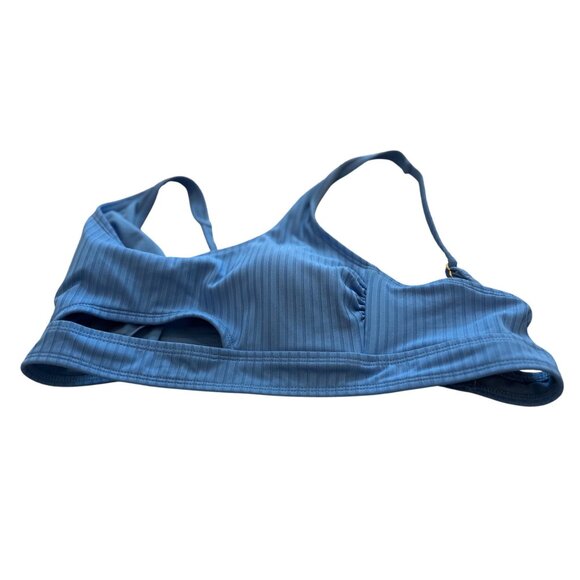 NWT Time And Tru Womens Ribbed Blue Bralette With Adjustable Straps & Front Cut- - Picture 3 of 8